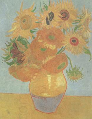 Vincent Van Gogh Still life:vase with Twelve Sunflowers (nn04) China oil painting art